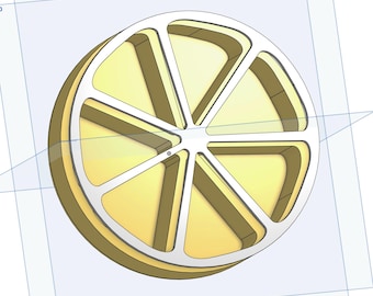 Lemon Trinket Tray, Lemon Tray, STL File, Downloadable, 3D Printed Lemon Tray, Food Inspired, Containers, Storage