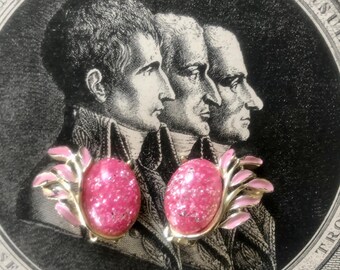 Vintage Sparkly Clip-on Goldtone Earrings