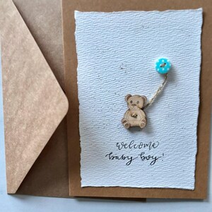 Carte / Baby shower unique faite à la main pour bébé