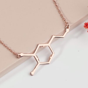 Dopamine Pendant Motivation Silver Gift Dopamine Molecule Necklace Science Jewelry Dopamine Necklace Halloween Gifts Christmas Gifts