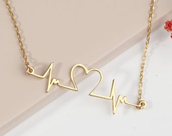 Heart Rhythm Pendant Baby Heartbeat Gift Heart Beat Necklace Medical Student Gift Christmas Gift For Doctor Heart Pulse Necklace Eck Pendant
