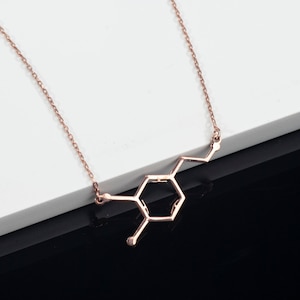 Dopamine Pendant Motivation Silver Gift| Dopamine Molecule Necklace| Science Jewelry| Dopamine Necklace Halloween Gifts| Christmas Gifts