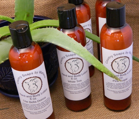White Tea Hand and Body Lotion 8 Oz Made With Aloe Vera - Etsy