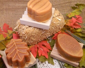 Farmhouse Cider goats milk gift set football soap leaf soap pumpkin soap