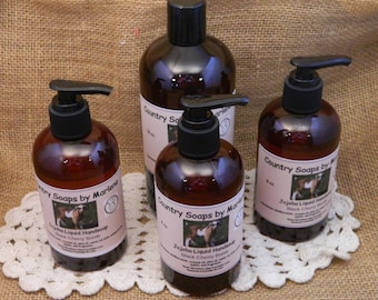 Black Cherry Bomb Liquid Hand Soap 16 oz refill size - Natural Body Wash, Kitchen Soap, Bathroom Soap, Jojoba Soap