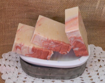 Peppermint Goats Milk Soap made with essential oil