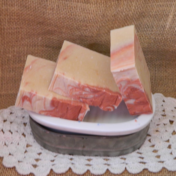 Peppermint Goats Milk Soap made with essential oil