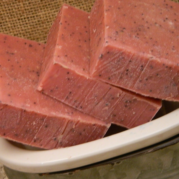 Pink Watermelon Goats Milk with poppy seeds