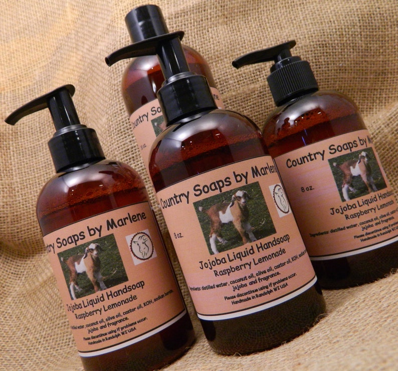 Raspberry Lemonade Liquid Hand Soap Natural Body Wash Etsy