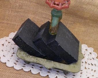 Activated Charcoal Goats Milk Soap Scented with essential oils Lavender peppermint tea tree