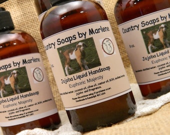 Euphoric Majesty jojoba liquid hand soap handmade soap homemade soap 16 oz refill size