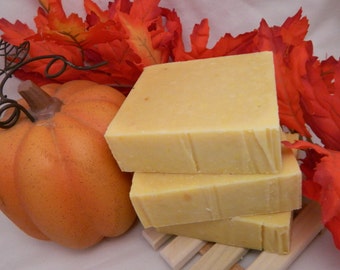 Fragrance Free Pumpkin Goats Milk Soap made with REAL pumpkin and goats milk