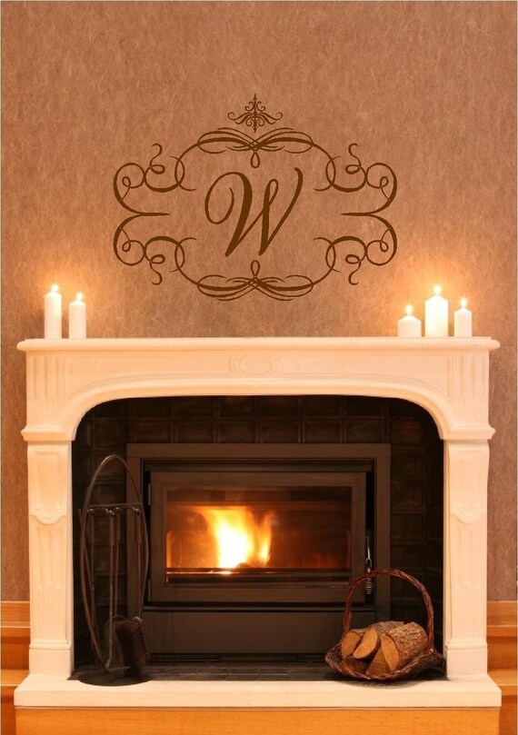 Items similar to Vinyl Lettering Wall Words Fancy Initial on Etsy