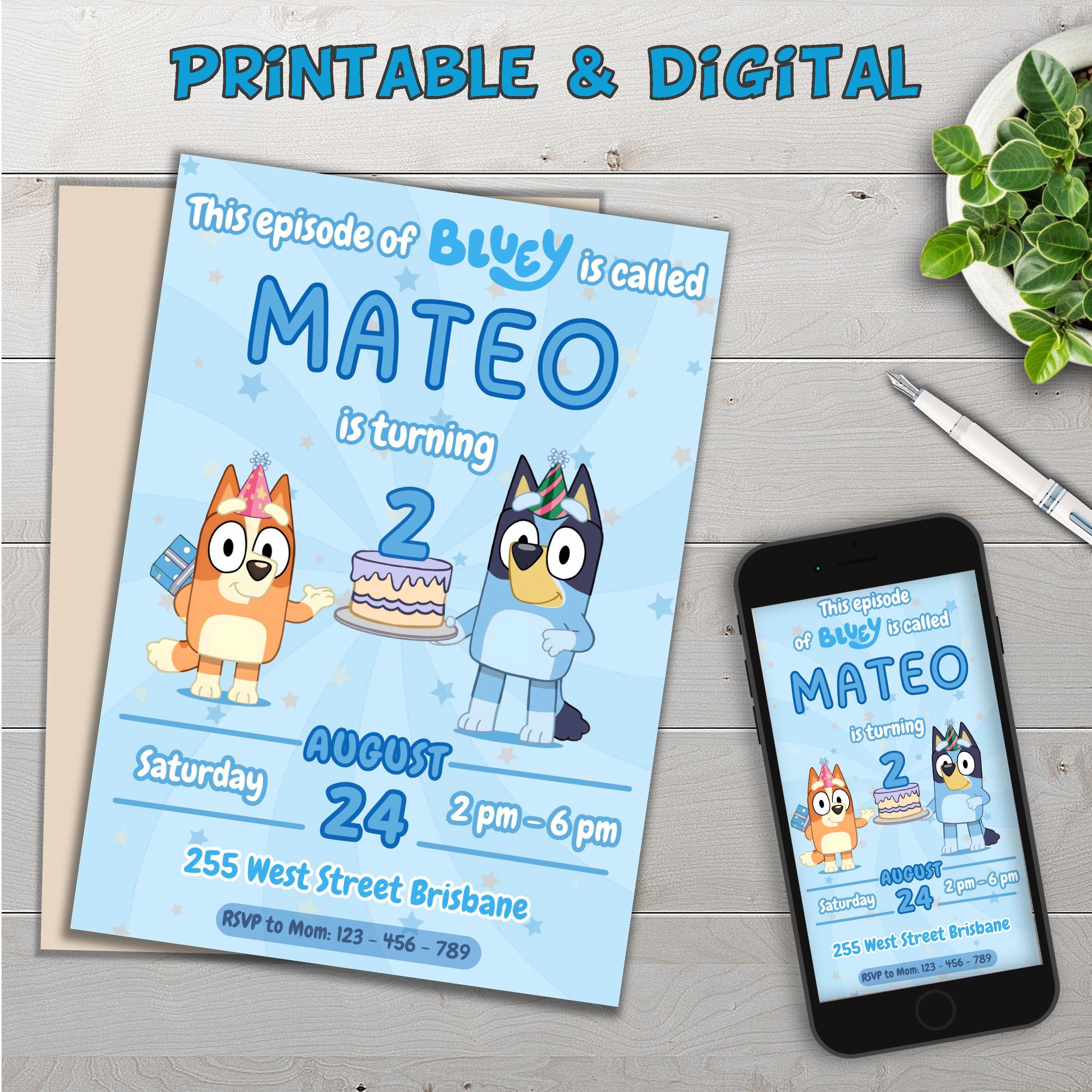 3 Size Bluey Template Set