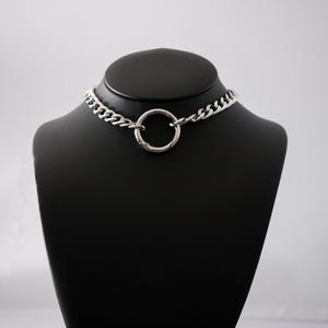 Edelstahl O-Ring Clip Choker | Kubanischer Kette-Tageskragen