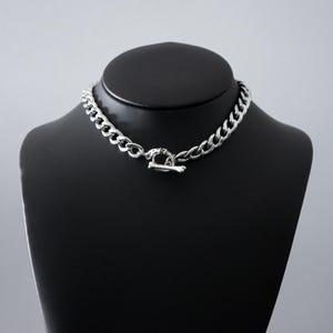 Naszyjnik ze stali nierdzewnej z obrożą dla psa | Zapięcie typu toggle w kształcie kości dla psa | Obroża typu choker na dzień