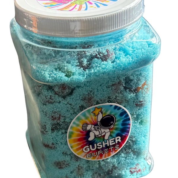 Gushers Bursts Candy: Sour, Blue Razz, Cotton Candy Flavors