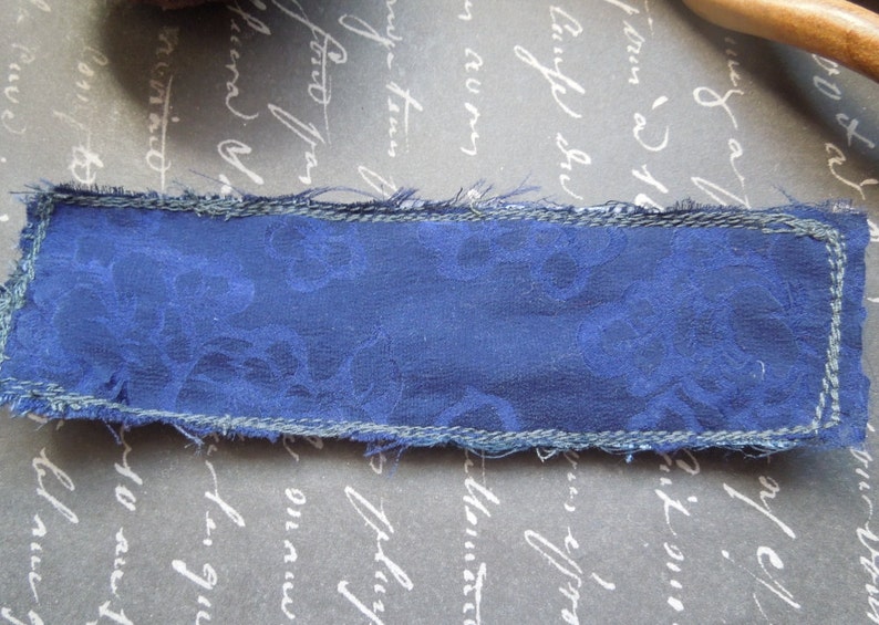 Navy Blue Textile Wrist Cuff With 3 Blue Buttons Etsy