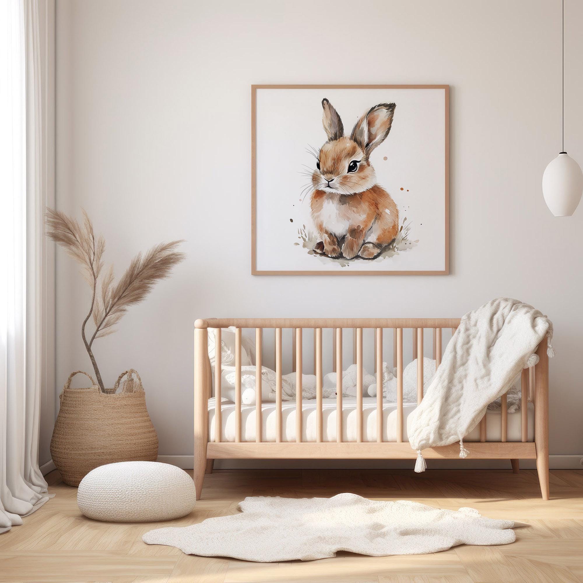 Sweet Ginger Baby Bunny Woodland Nursery Art Nursery Decor Baby Room ...