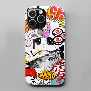 Manga Japanese Kawaii Collage Phone Case K-Drama Stamp Moodboard  Cover for iPhone 16 15 14 13 12 11 8 7 X Xs Xr Samsung S24 S23 S22 S21