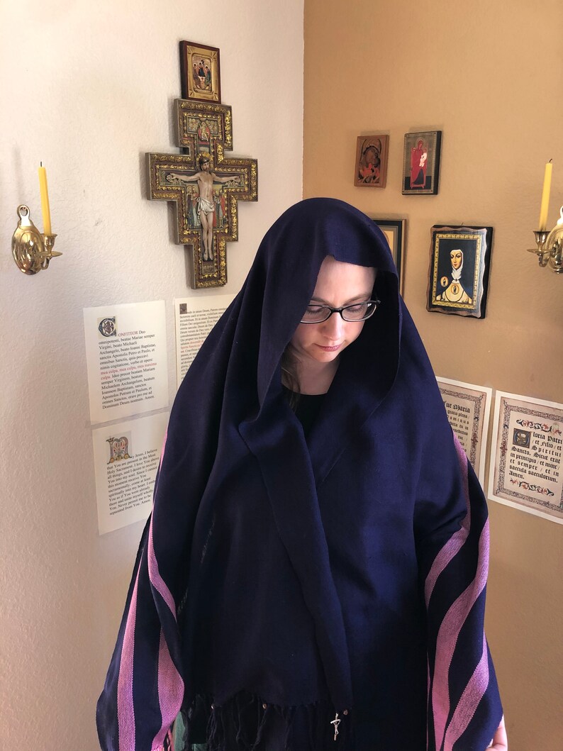 Handwoven Catholic Rosary Prayer Shawl for Lent and Advent Etsy