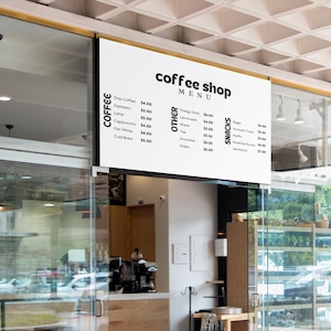 Menu, menu de café, menu de cafeteria, estampas, personalizável, moderno, café, marketing, publicidade