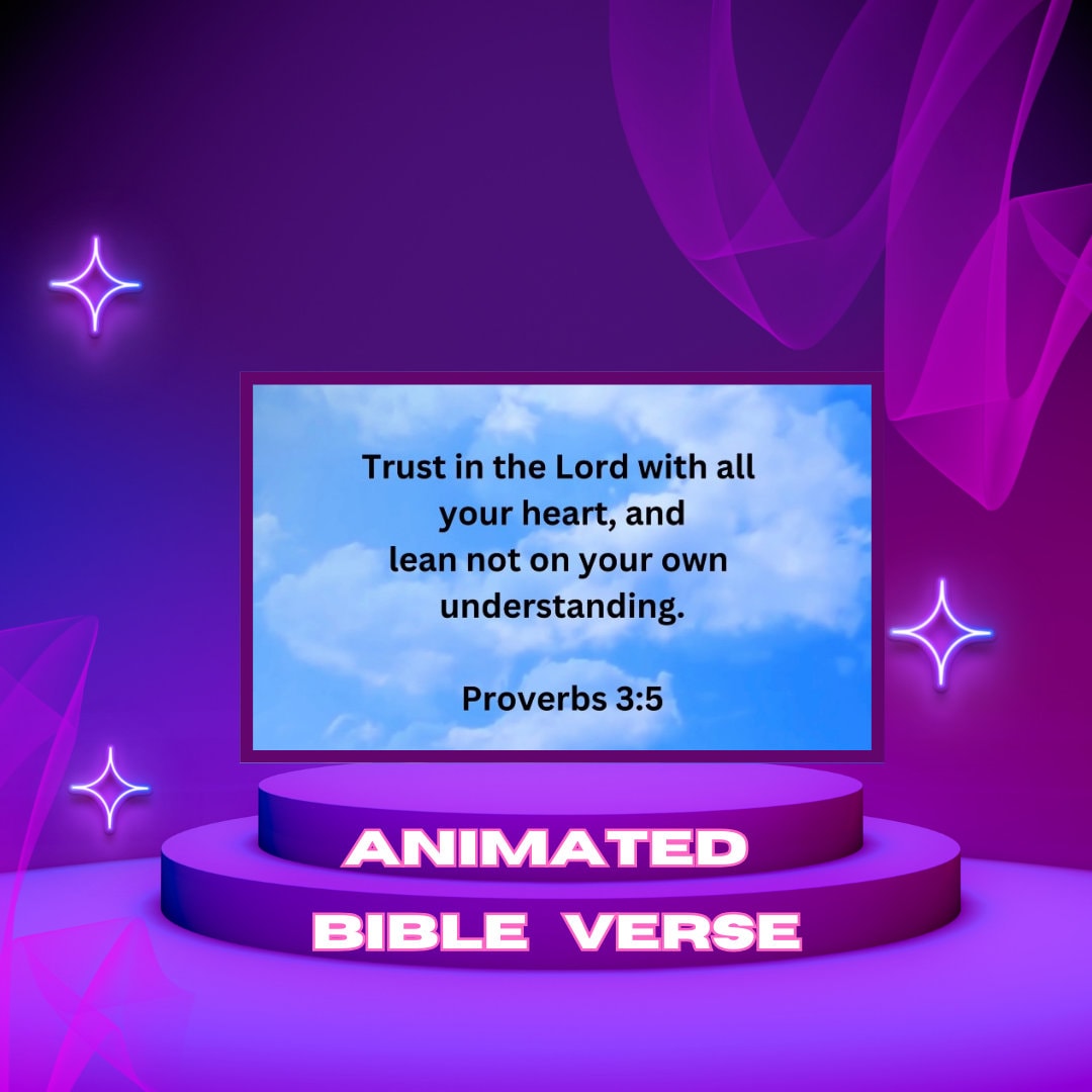 Bible Verse Animation Trust in the Lord - Etsy
