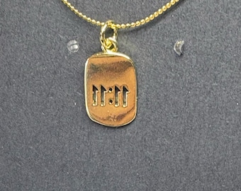 Collar colgante 11:11 / Oro