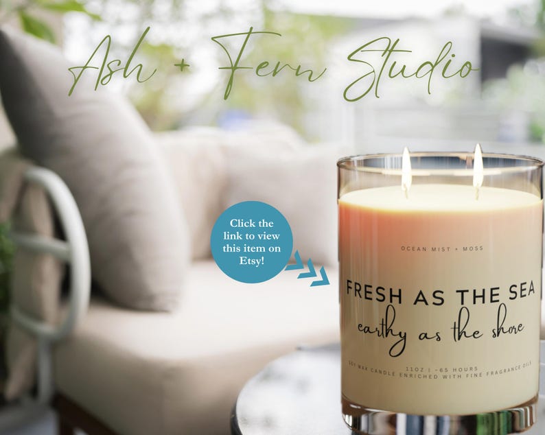 The Fresh Sea Shore Aromatherapy Soy Candle Enriched With Fine