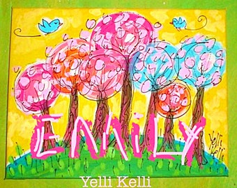 Lollipop Trees Art Etsy