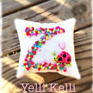 Bohemian Letter Mini Pillow Made To Order Any Letter Any Color Any Small Accent YelliKelli image 1
