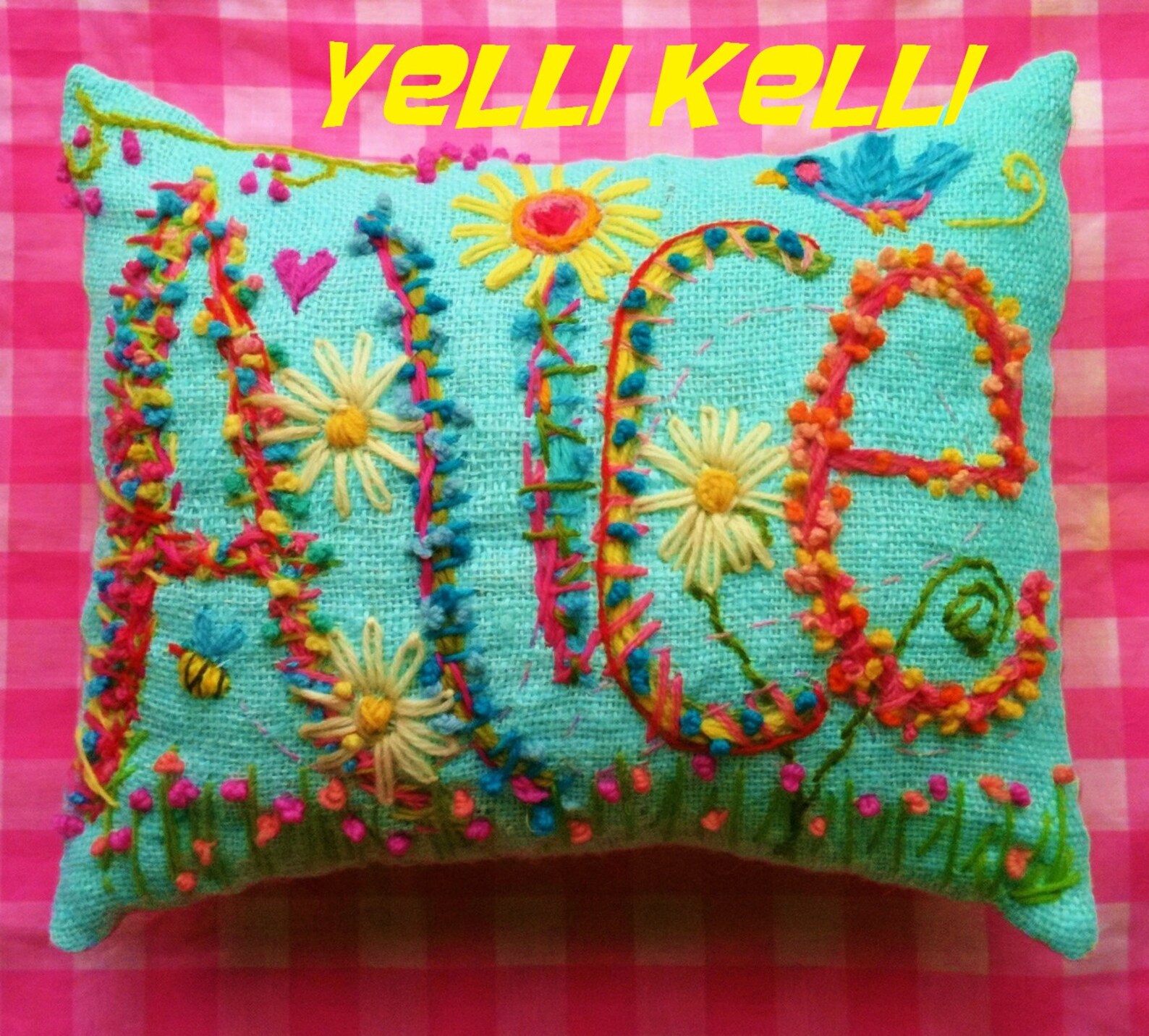 Special Size Bohemian Name Pillow Made to Order Yellikelli Etsy Canada