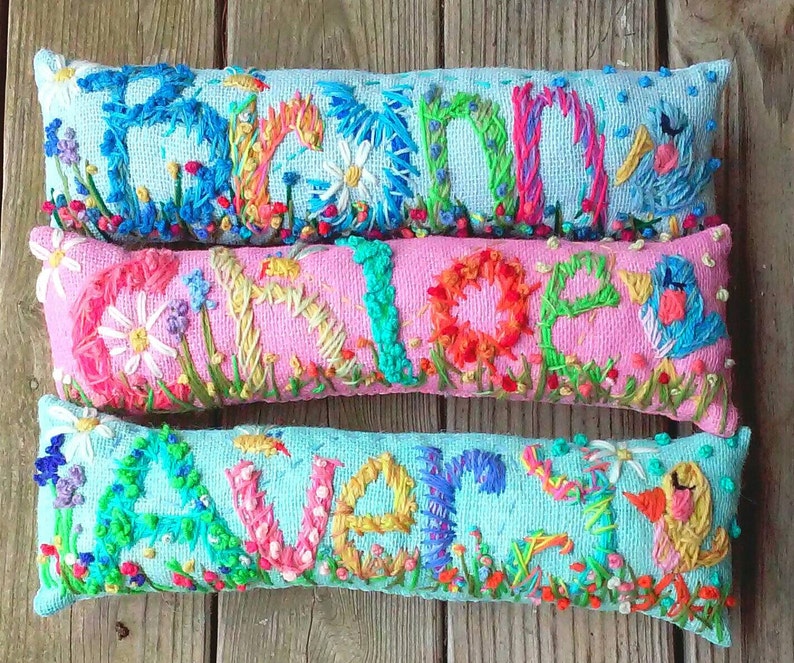 Personalized Kids Decor Embroidered Name Pillow Gift Idea Etsy