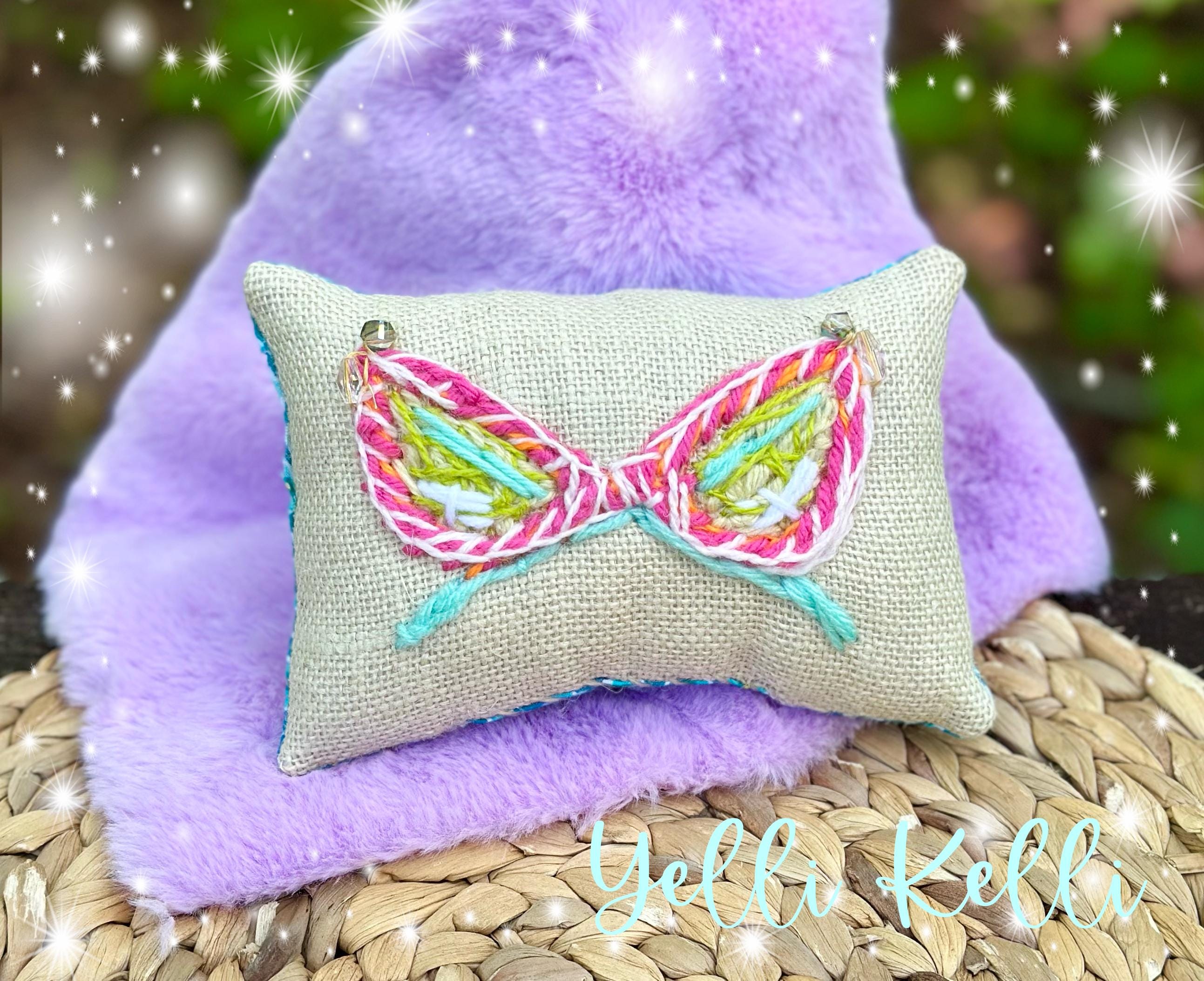 Glam Sunglasses Hand Embroidered Mini Pillow With Beading YelliKelli