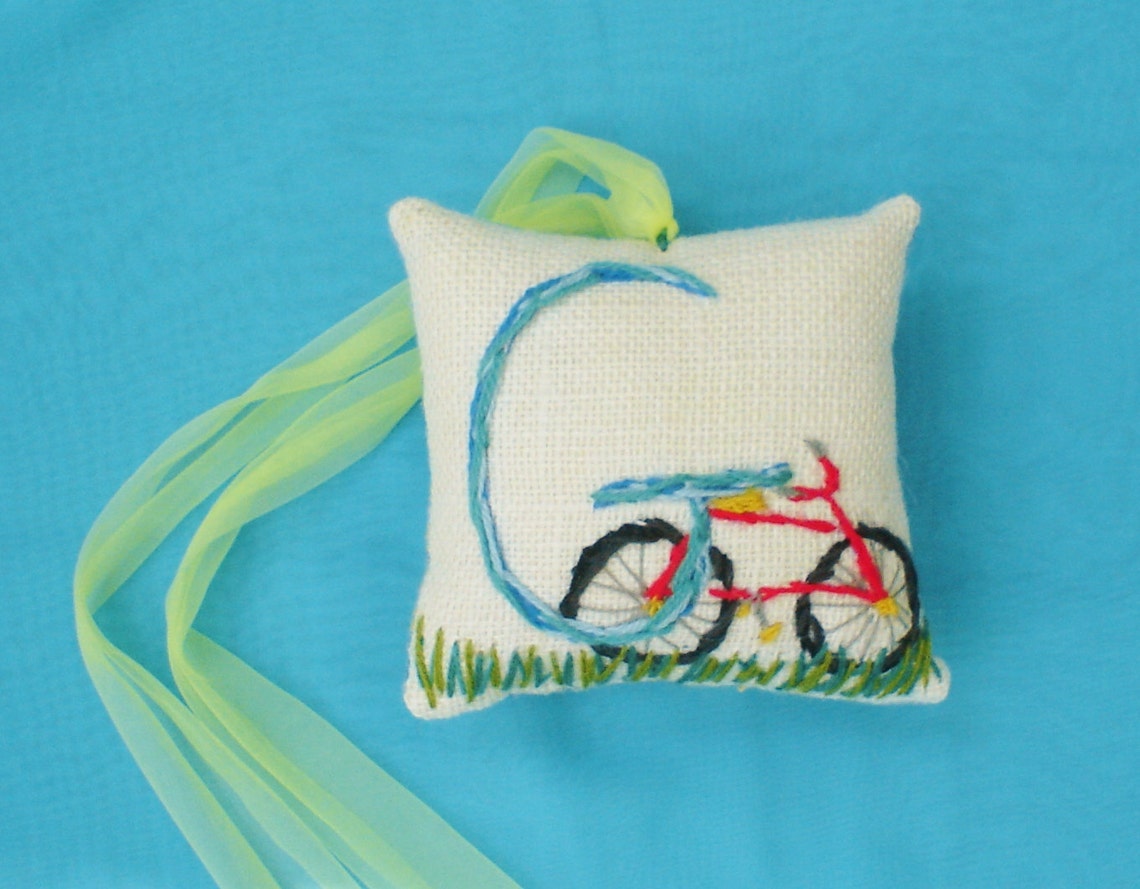 Boy Theme Hand Embroidered Mini Pillow With Initial and ANY Etsy