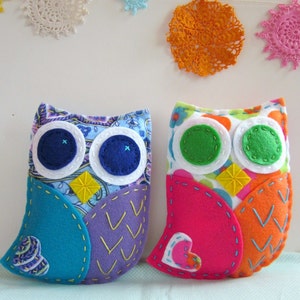 Felt Owl Pattern. Sewing Pattern. Hand Embroidery. Hand Stitched. Woodland Owl. Beginner Tutorial. Kids Crafts. Owl Softie. Digital Pattern image 2