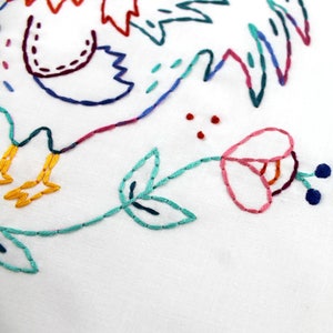 Rooster. Hand Embroidery Pattern. Embroidery Design. Chickens. Coop. Cockadoodledo. Farm house. Country life. Chicken Lover. Embroidery Hoop image 5