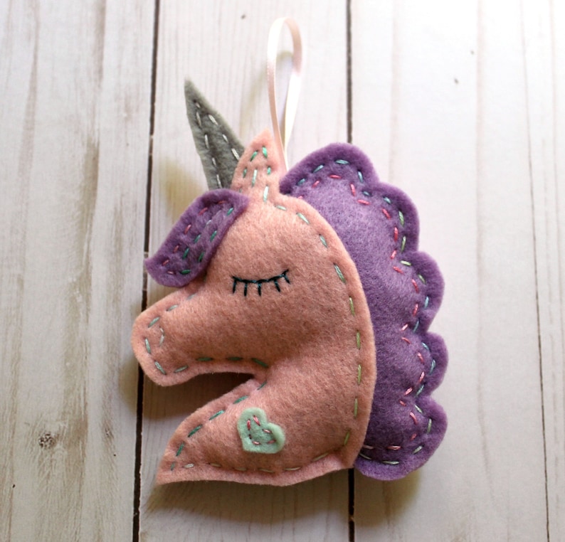 Felt Unicorn Ornament DIY Kit. Make Your Own. Unicorn. Unicorn Etsy