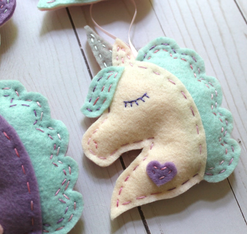 Felt Unicorn Ornament DIY Kit. Make Your Own. Unicorn. Unicorn Etsy