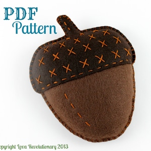 Felt Acorn Softie Sewing Pattern: Beginner-Friendly Toy (PDF Pattern)