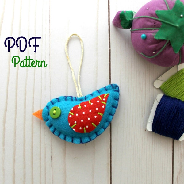 Felt Bird Ornament Etsy