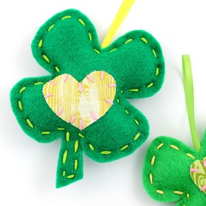 Lucky Clover Felt Handmade Ornaments