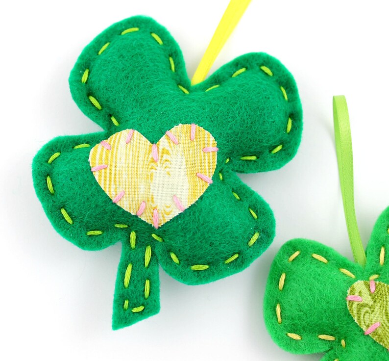 Lucky Clover Felt Handmade Ornaments