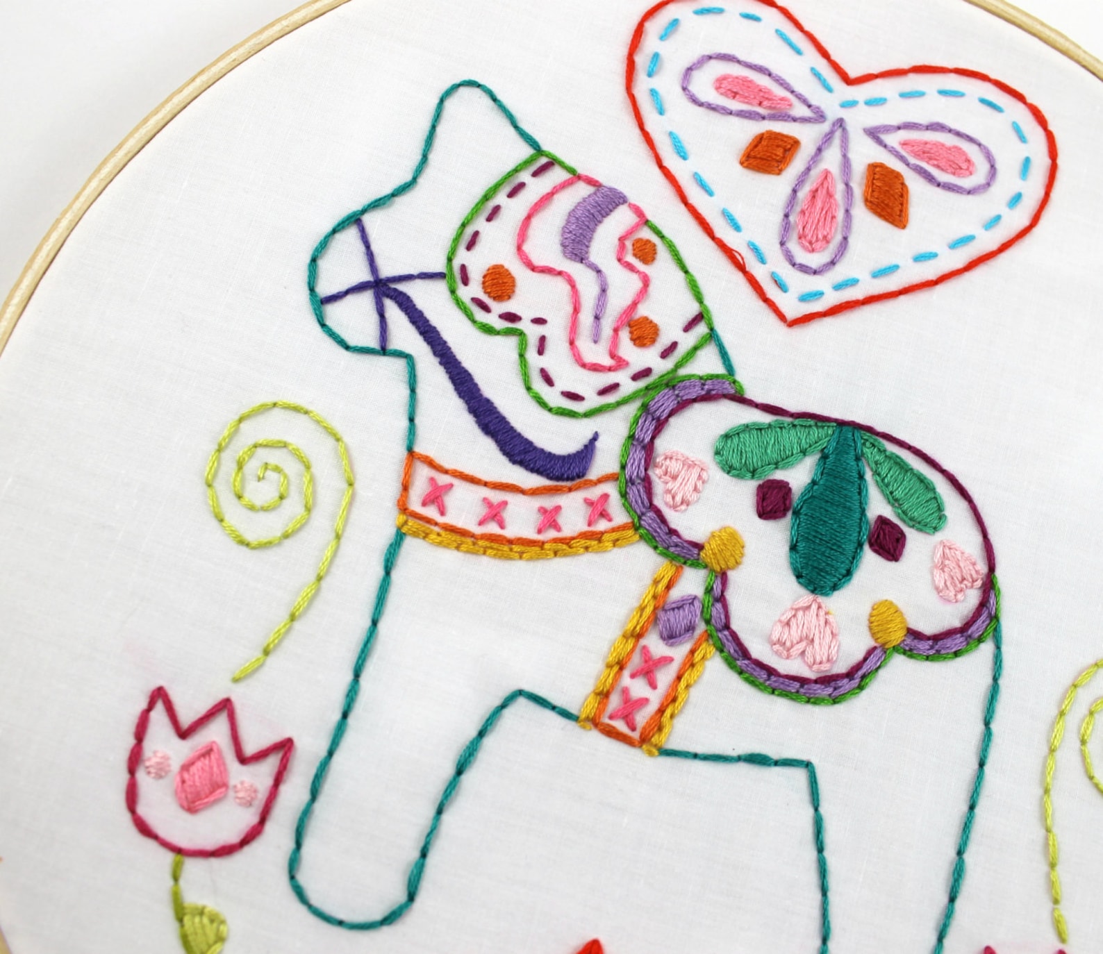 Dala Horse. Hand Embroidery Pattern. Embroidery Designs. Etsy