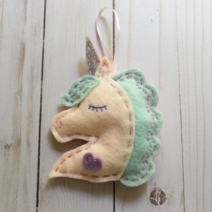 Felt Unicorn Ornament Pattern. Unicorn. Unicorn Digital Pattern. DIY ...