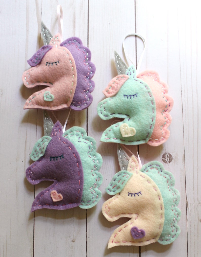 Felt Unicorn Ornament DIY Kit. Make Your Own. Unicorn. Unicorn Etsy