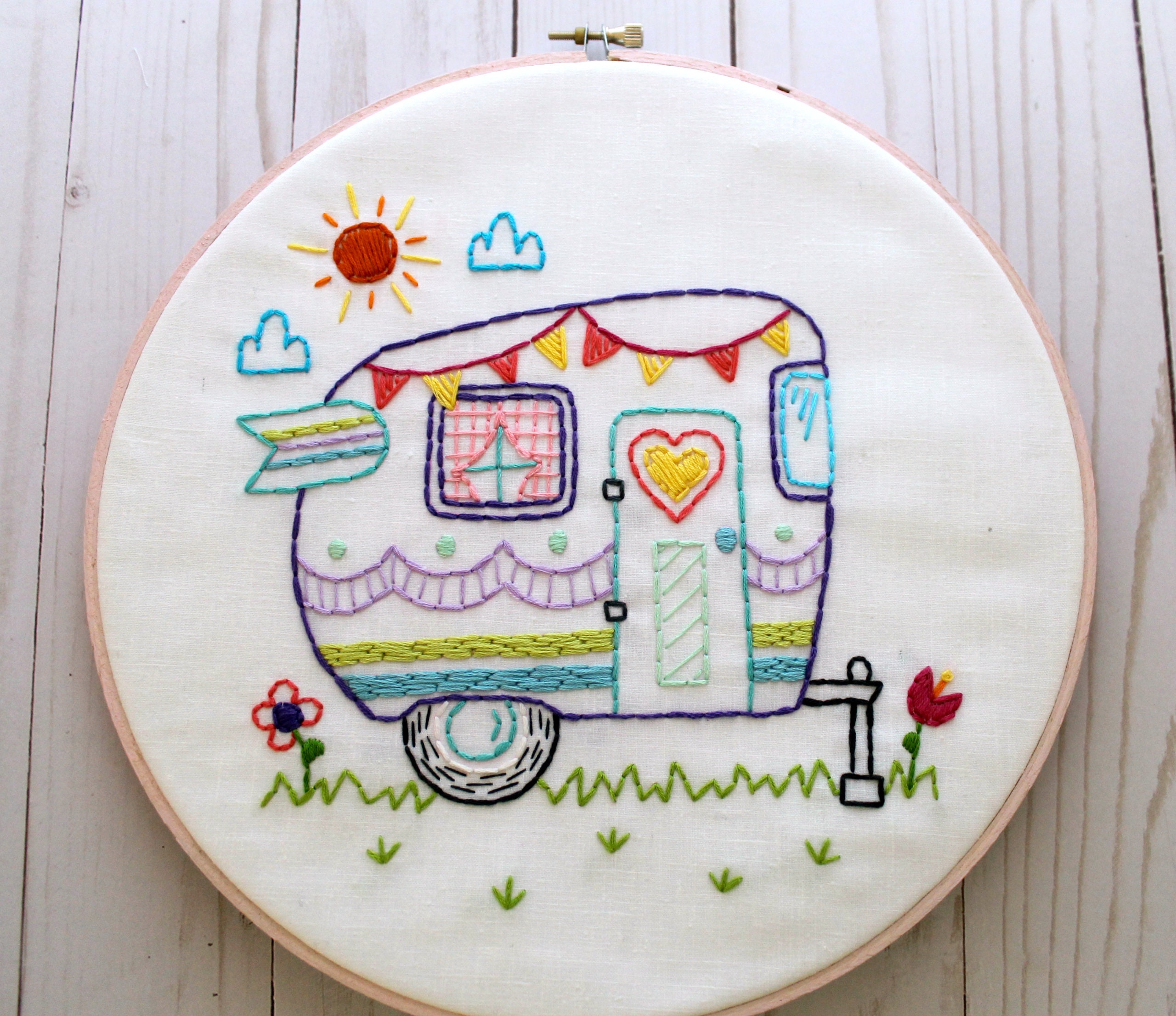 Retro Camper Hand Embroidery Pattern Pdf Pattern Summer Etsy Retro Camper Hand Embroidery Pattern Pdf Pattern Summer Etsy