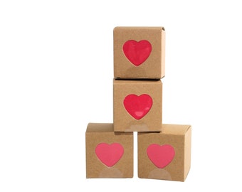 Box of 16 Mini Heart LOVE Cards with Envelopes
