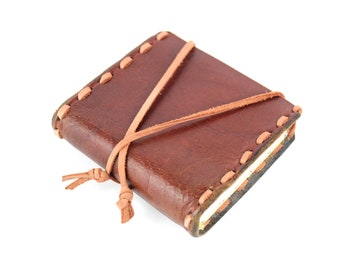 Petite Vintage Leather Paris Travel Journal