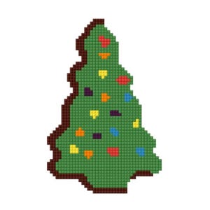 Nostalgic Christmas Brownie Downloadable Needlepoint Chart (PDF)